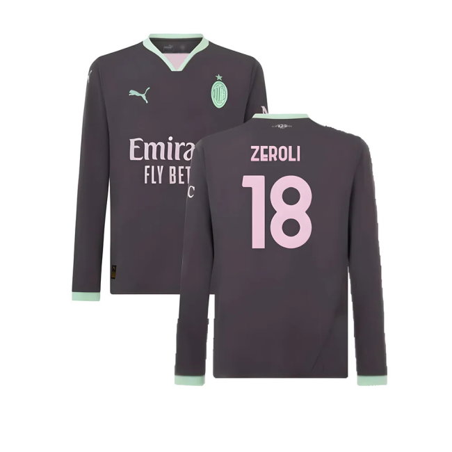 2024-2025 AC Milan Third Long Sleeve Shirt (Zeroli 18)