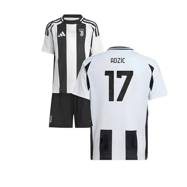 2024-2025 Juventus Home Mini Kit (Adzic 17)
