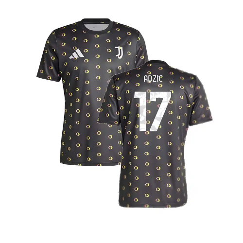 2024-2025 Juventus Pre-Match Shirt (Black) (Adzic 17)