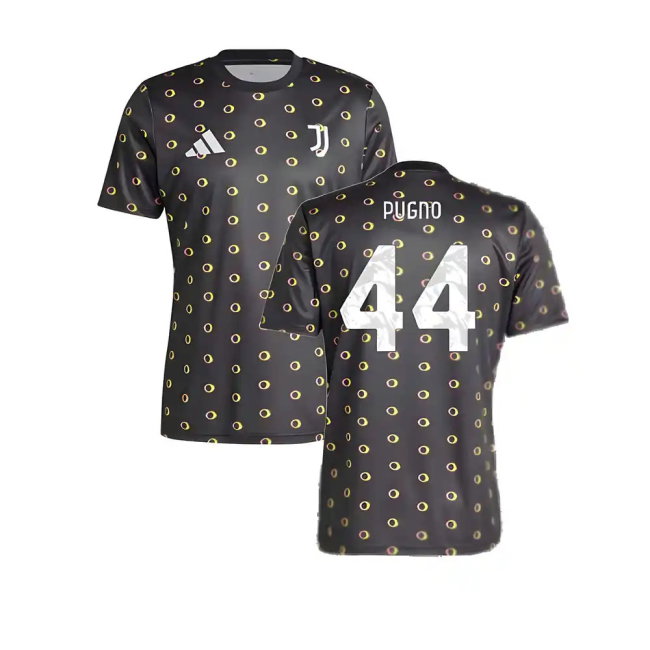 2024-2025 Juventus Pre-Match Shirt (Black) (Pugno 44)
