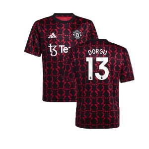 2024-2025 Man Utd Pre-Match Shirt (Black) - Kids (Dorgu 13)