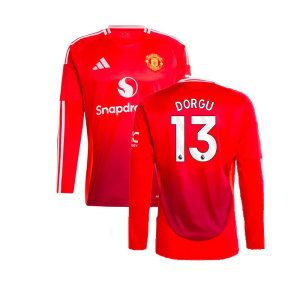 2024-2025 Man Utd Long Sleeve Home Shirt (Dorgu 13)