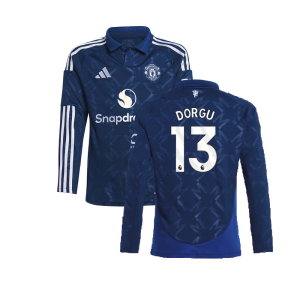 2024-2025 Man Utd Long Sleeve Away Shirt (Kids) (Dorgu 13)