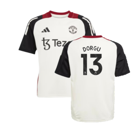 2024-2025 Man Utd Training Jersey (Off White) - Kids (Dorgu 13)