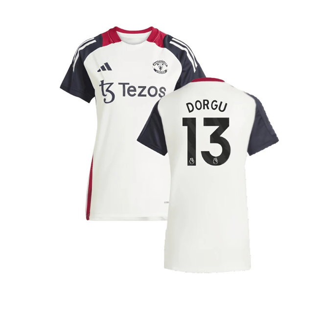 2025 Man Utd Training Jersey (Off White) - Womens (Dorgu 13)