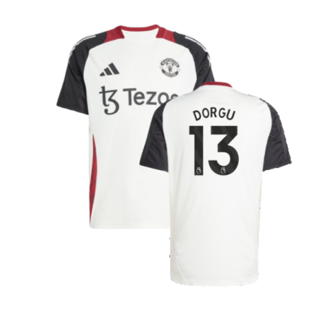2024-2025 Man Utd Training Jersey (Off White) (Dorgu 13)