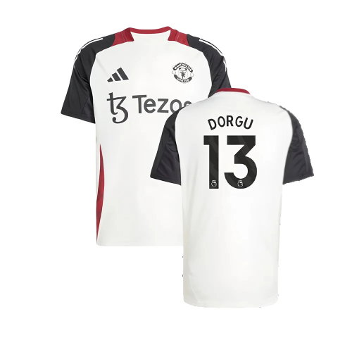 2024-2025 Man Utd Training Jersey (Off White) (Dorgu 13)