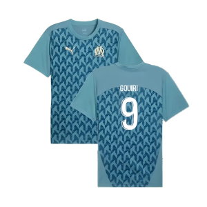 2024-2025 Marseille Pre-Match Shirt (Bold Blue) (Gouiri 9)
