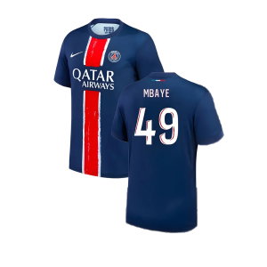 2024-2025 PSG Paris Saint Germain Home Shirt (Mbaye 49)