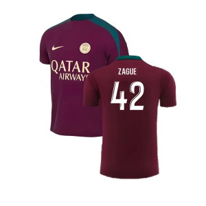2024-2025 PSG Strike Dri-Fit Training Shirt (Bordeaux) - Kids (Zague 42)