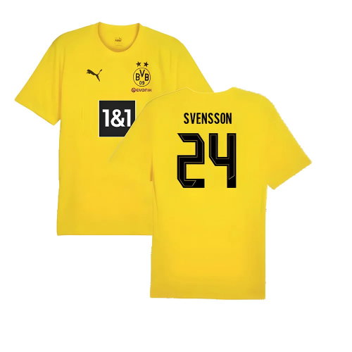 2024-2025 Borussia Dortmund Training Shirt (Yellow) (Svensson 24)
