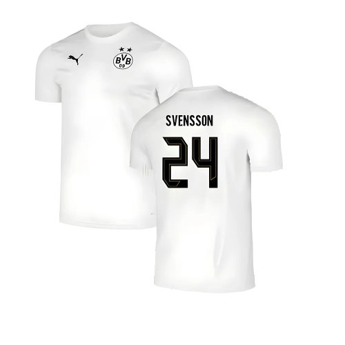2024-2025 Borussia Dortmund Pre-Match Shirt (White) (Svensson 24)