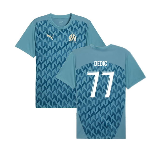 2024-2025 Marseille Pre-Match Shirt (Bold Blue) (Dedic 77)
