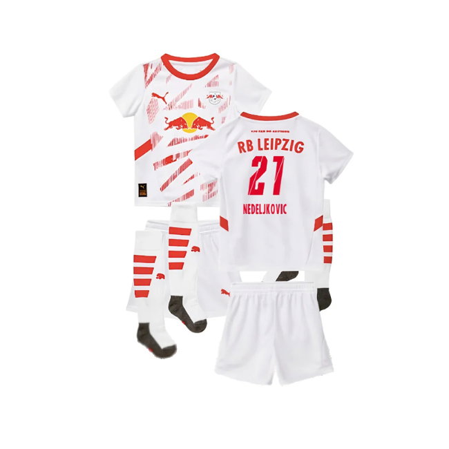 2024-2025 Red Bull Leipzig Home Mini Kit (Nedeljkovic 21)