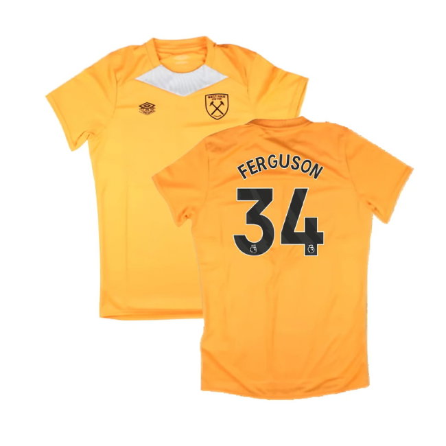 2024-2025 West Ham Training Jersey (Orange) - Kids (Ferguson 34)