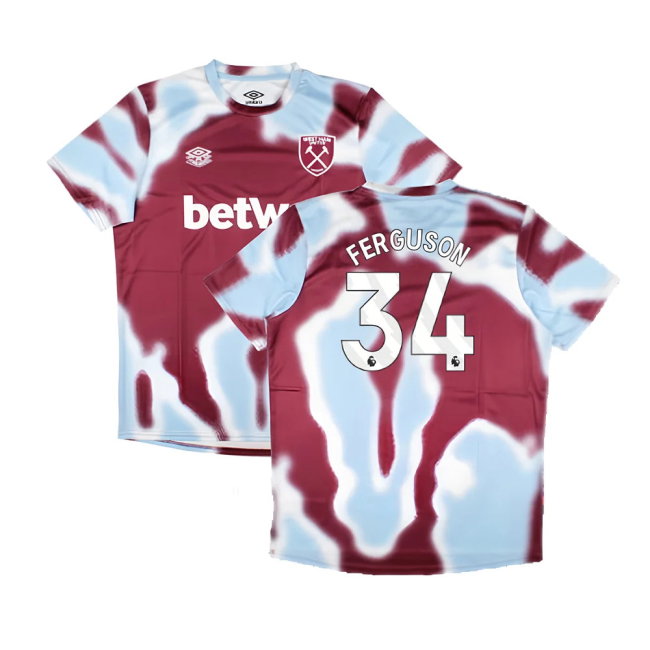 2024-2025 West Ham Warm Up Jersey (New Claret) (Ferguson 34)