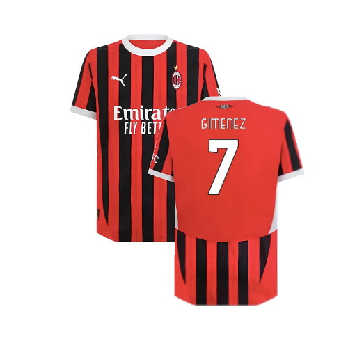 2024-2025 AC Milan Home Authentic Shirt (Gimenez 7)