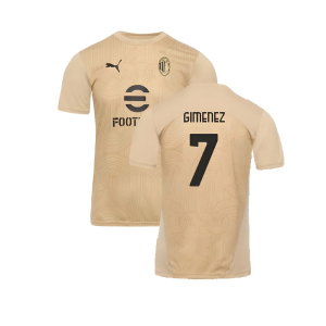 2024-2025 AC Milan Pre-Match Shirt (Putty) (Gimenez 7)