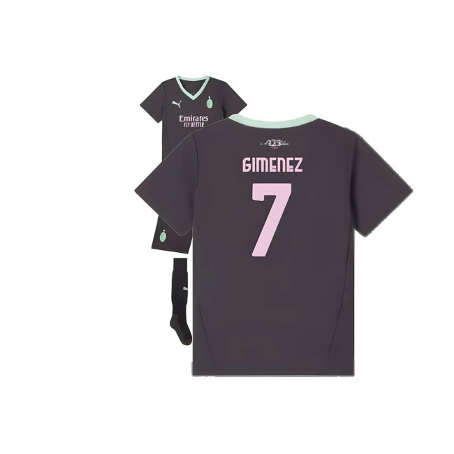2024-2025 AC Milan Third Mini Kit (Gimenez 7)