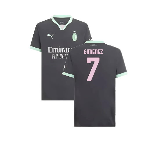 2024-2025 AC Milan Third Authentic Shirt (Gimenez 7)
