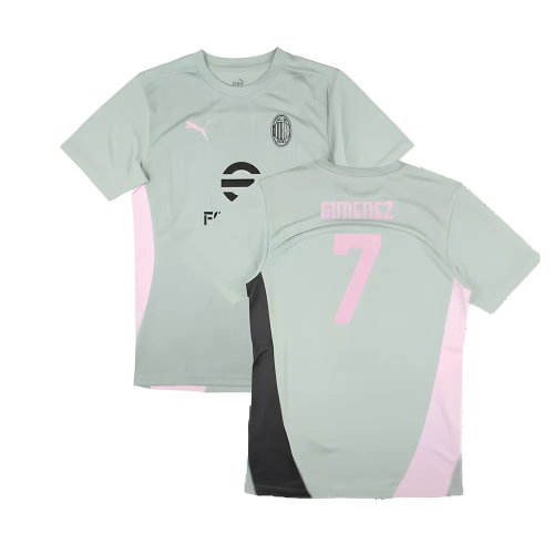 2024-2025 AC Milan Training Shirt (Green Fog) (Gimenez 7)