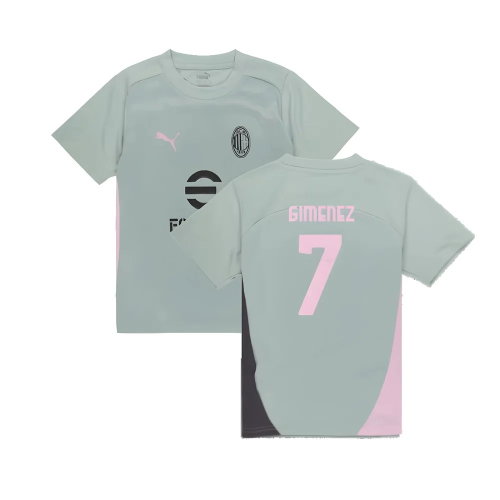 2024-2025 AC Milan Training Shirt (Green Fog) - Kids (Gimenez 7)