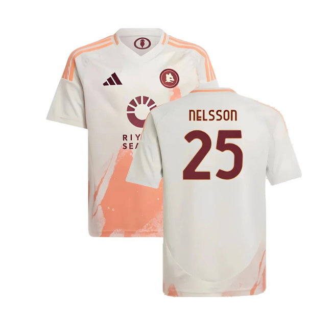 2024-2025 Roma Away Shirt (Kids) (Nelsson 25)