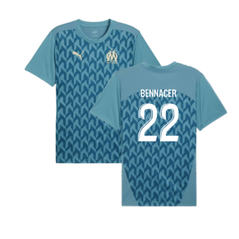 2024-2025 Marseille Pre-Match Shirt (Bold Blue) (Bennacer 22)