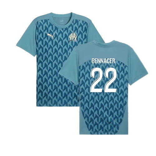 2024-2025 Marseille Pre-Match Shirt (Bold Blue) (Bennacer 22)