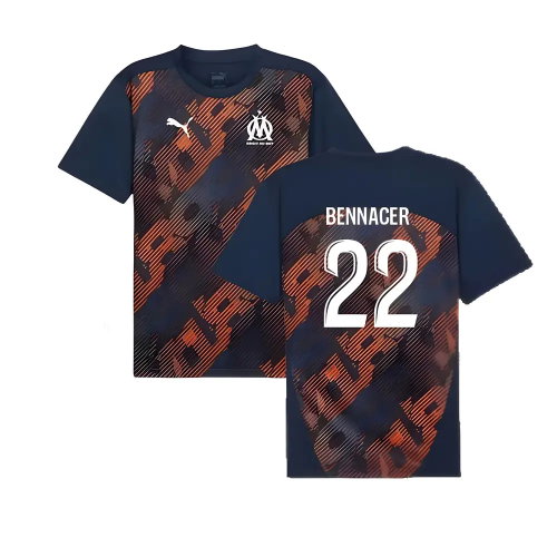 2024-2025 Marseille Pre-Match Shirt (Club Navy) (Bennacer 22)