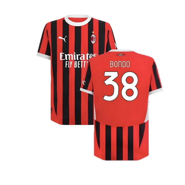 2024-2025 AC Milan Home Authentic Shirt (Bondo 38)