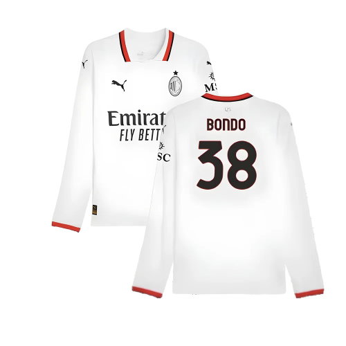 2024-2025 AC Milan Away Long Sleeve Shirt (Bondo 38)