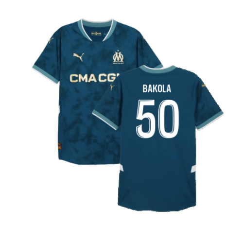 2024-2025 Marseille Away Authentic Shirt (Bakola 50)