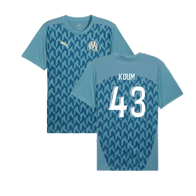 2024-2025 Marseille Pre-Match Shirt (Bold Blue) (Koum 43)