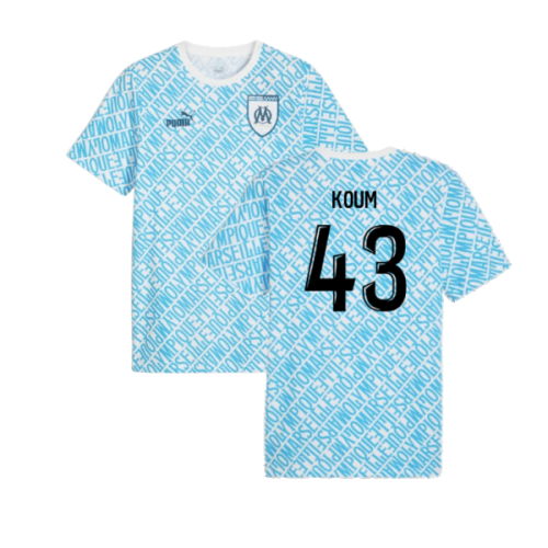 2024-2025 Marseille ftblCulture Tee AOP (Blue) (Koum 43)