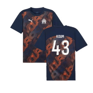 2024-2025 Marseille Pre-Match Shirt (Club Navy) (Koum 43)