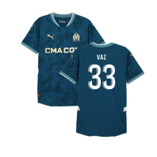 2024-2025 Marseille Away Authentic Shirt (Vaz 33)