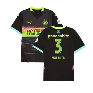 2024-2025 PSV Eindhoven Away Shirt (Malacia 3)