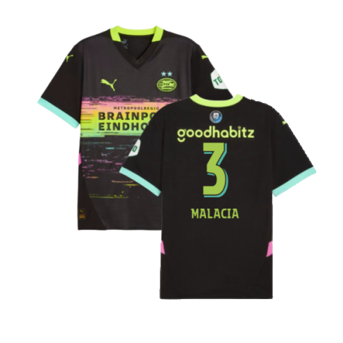 2024-2025 PSV Eindhoven Away Shirt (Malacia 3)