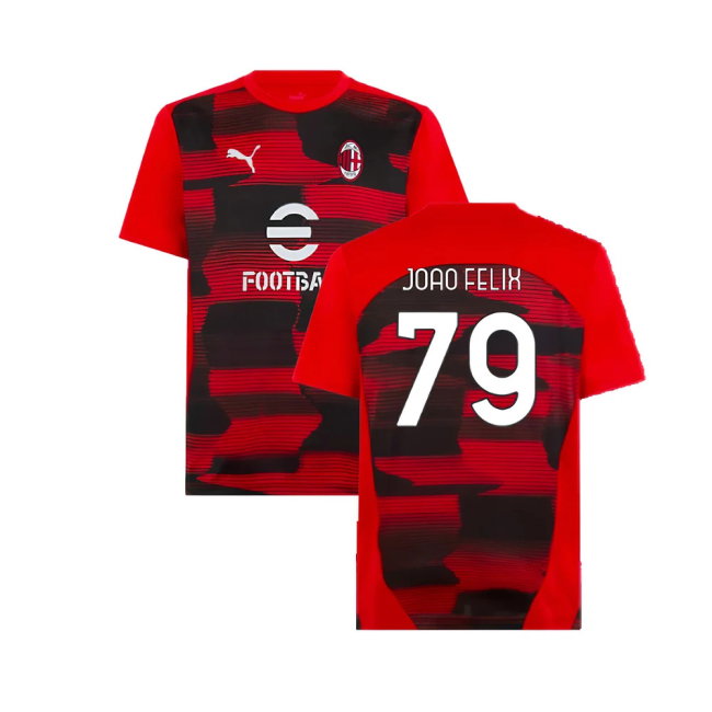 2024-2025 AC Milan Prematch SS Shirt (Red) (Joao Felix 79)