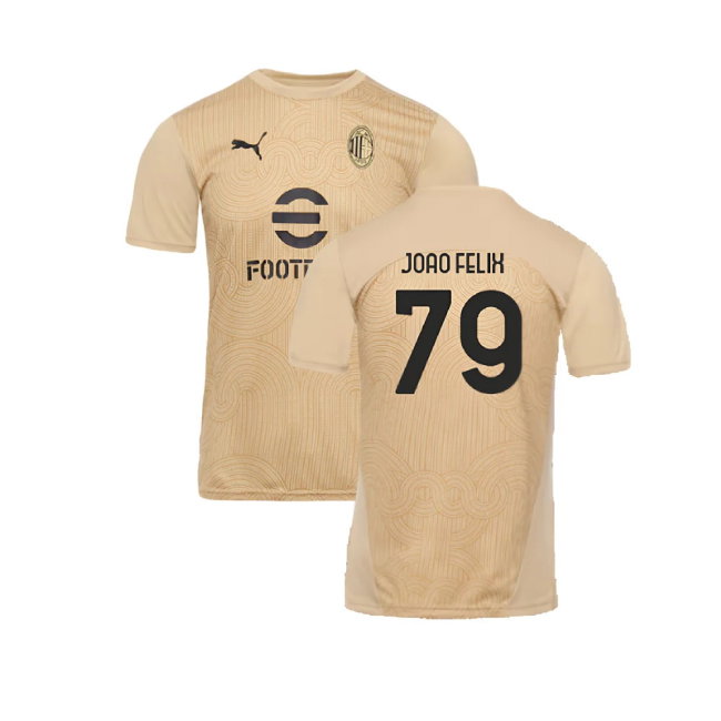 2024-2025 AC Milan Pre-Match Shirt (Putty) (Joao Felix 79)