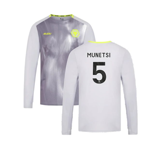 2024-2025 Wolves Players Training Long Sleeved Tee (Grey) (Munetsi 5)