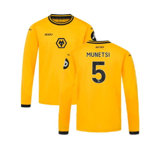 2024-2025 Wolves Long Sleeve Home Shirt (Kids) (Munetsi 5)