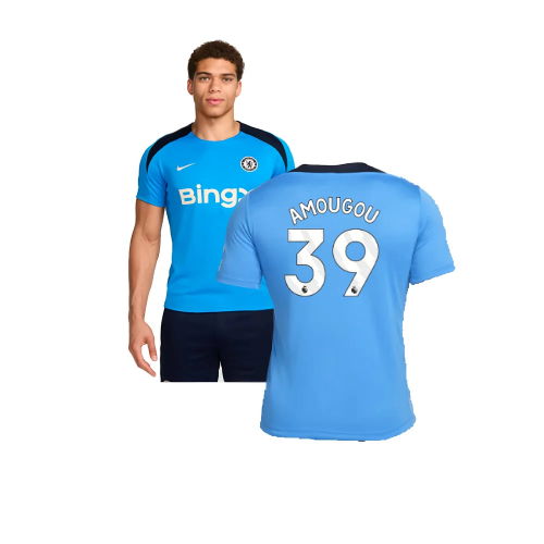 2024-2025 Chelsea Strike Dri-FIT Knit Shirt (Light Photo Blue) (Amougou 39)