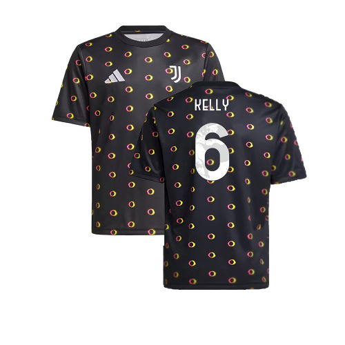 2024-2025 Juventus Pre-Match Shirt (Black) - Kids (Kelly 6)