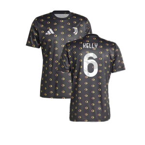 2024-2025 Juventus Pre-Match Shirt (Black) (Kelly 6)