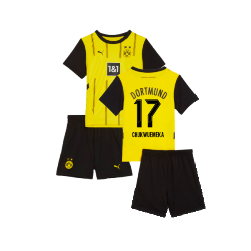 2024-2025 Borussia Dortmund Home Mini Kit (Chukwuemeka 17)