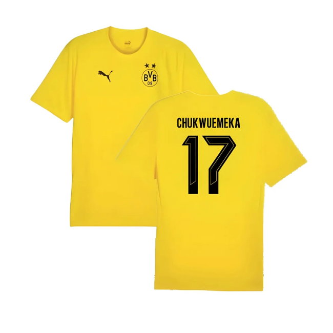 2024-2025 Borussia Dortmund Training Shirt (Yellow) - Kids (Chukwuemeka 17)