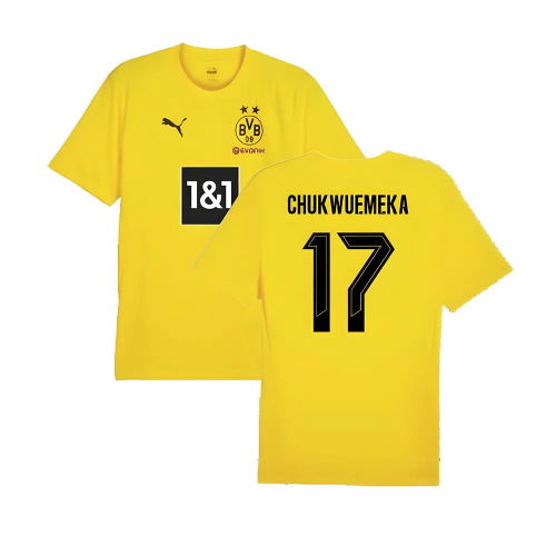 2024-2025 Borussia Dortmund Training Shirt (Yellow) (Chukwuemeka 17)