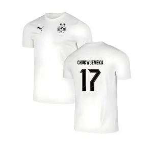 2024-2025 Borussia Dortmund Pre-Match Shirt (White) (Chukwuemeka 17)